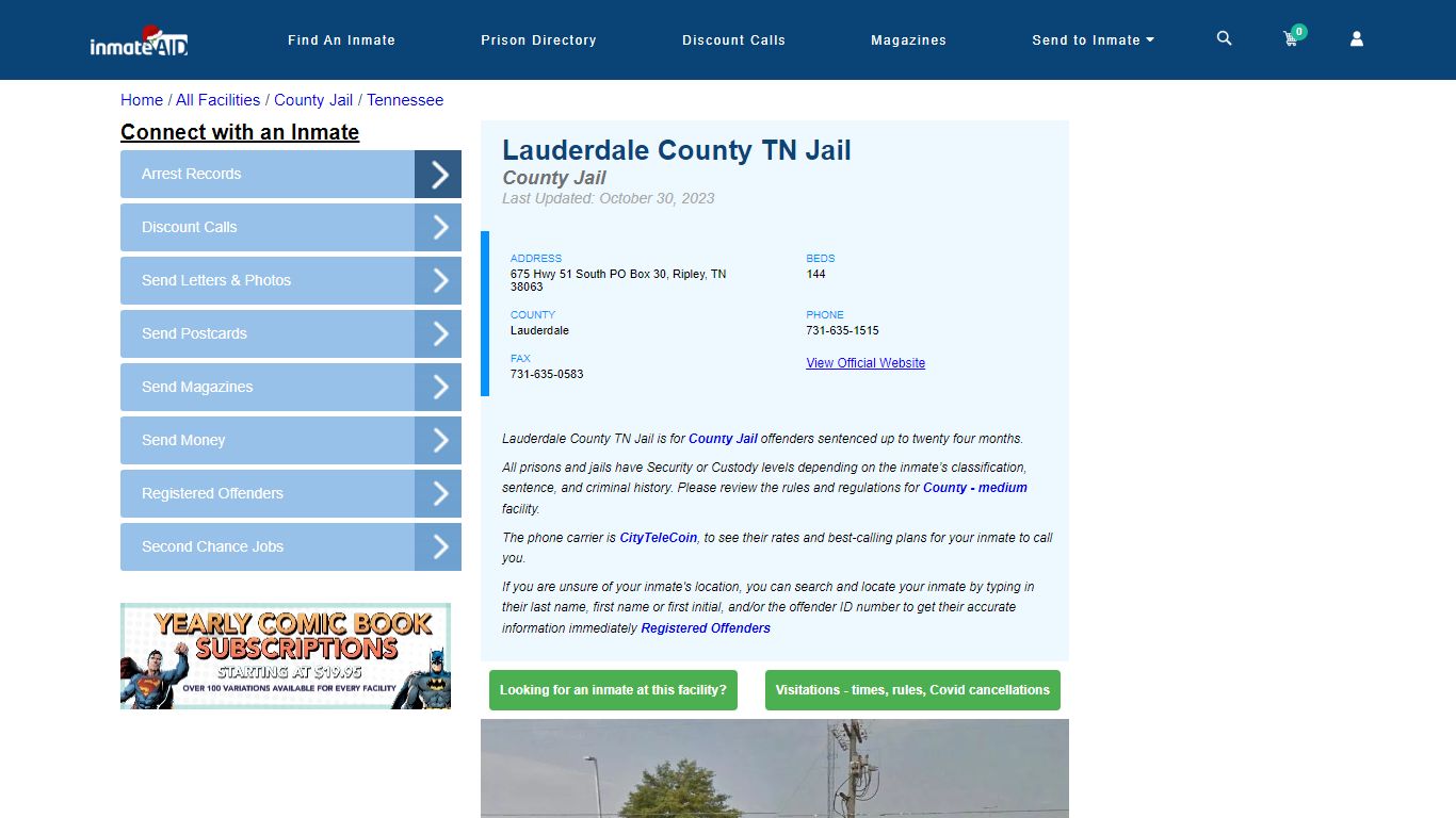 Lauderdale County TN Jail - Inmate Locator - Ripley, TN
