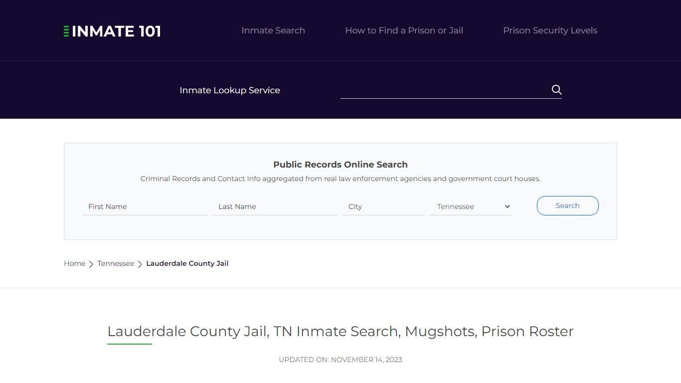 Lauderdale County Jail, TN Inmate Search, Mugshots, Prison Roster